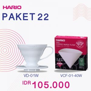 Hario V60 Promo Plastic Dripper 01 White Paper Filter 01