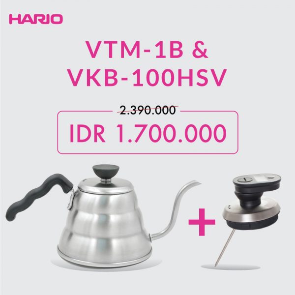 Hario Paket Kettle 100 Dan Thermometer