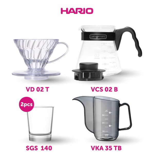 Hario Hemat Manual Brew (VKA-35TB, VD-02T, VCS-02B, 2x SGS-140)