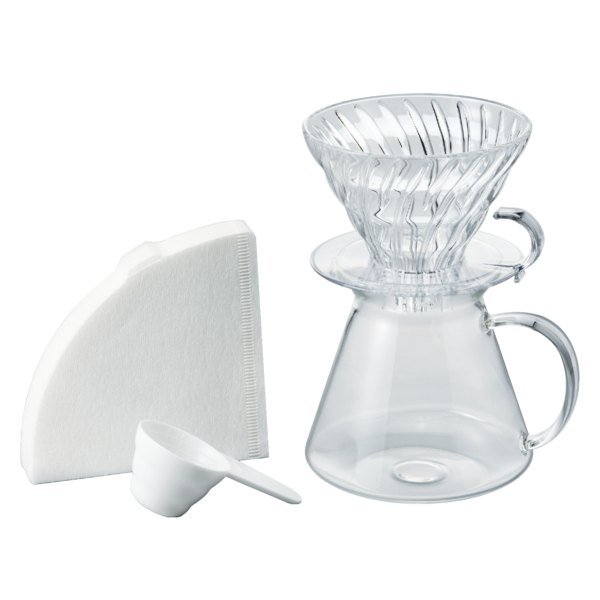 Simply Hario V60 Glass Brewing Kit S-VGBK-02-T